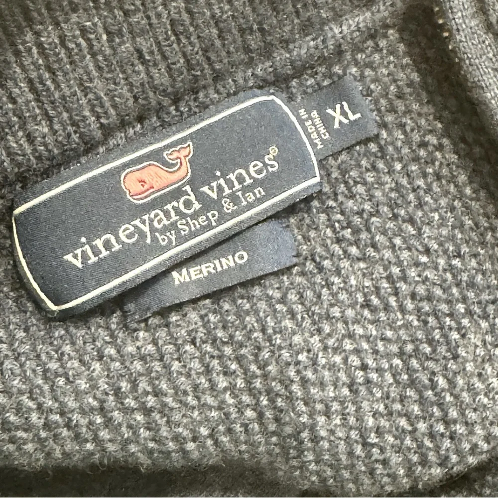 Vineyard Vines Merino 1/4 Zip Sweater Mens XL Navy